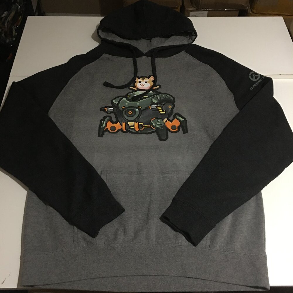 Overwatch Blizzard Hoodie Sweatshirt Mens XL Gray